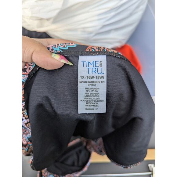 Time and True 1x plus size bikini bottom high cut beach vacation swimwear swim - Picture 3 of 3